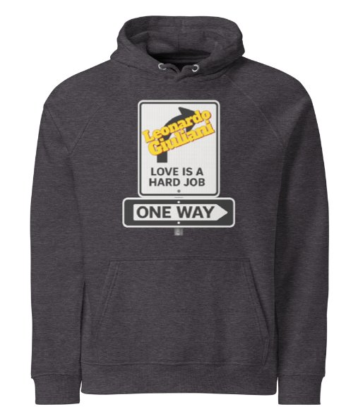 Love Is A Hard Job Hoodie Charcoal